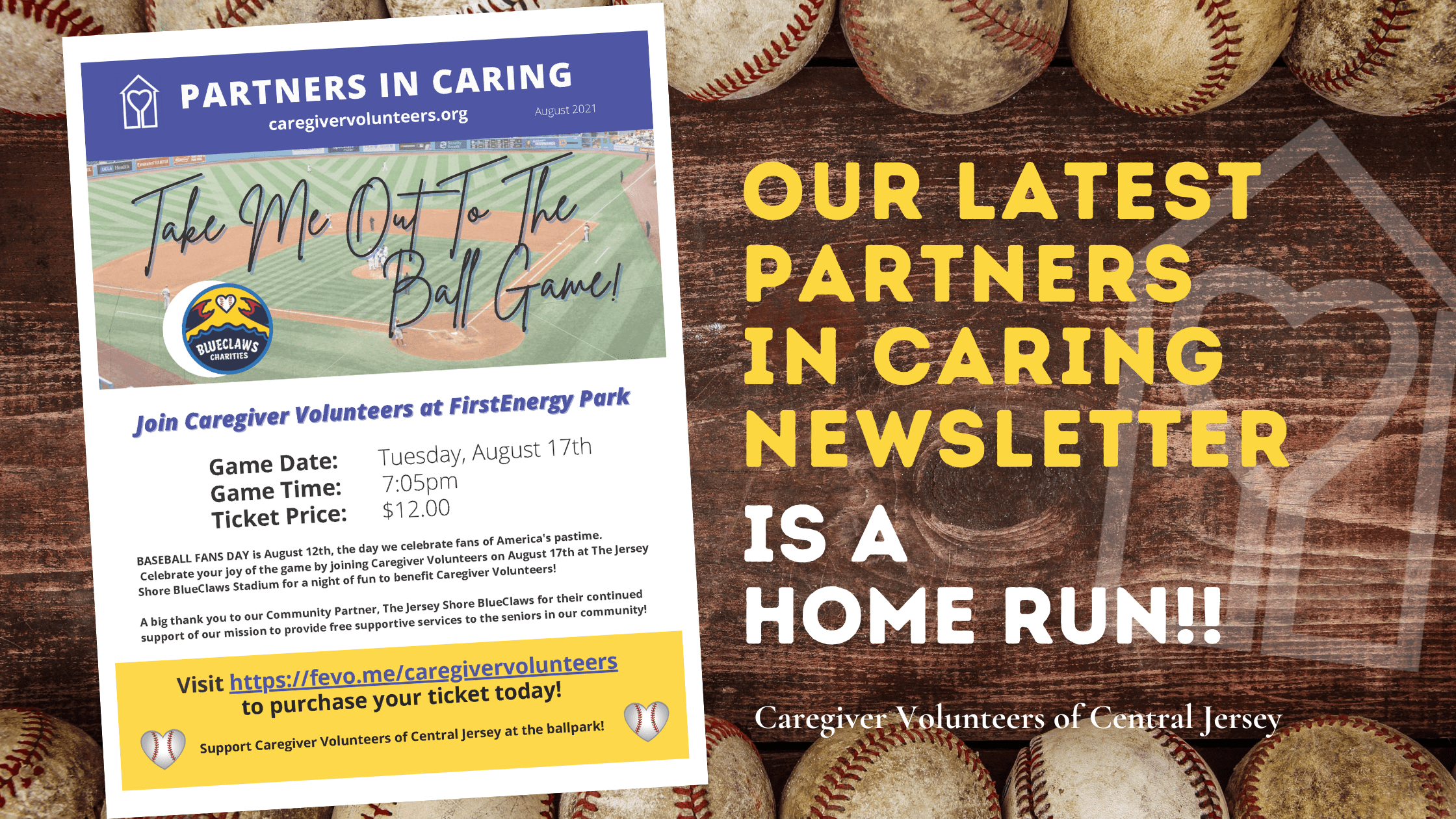 Our latest Partners in Caring Newsletter is a home run!!!